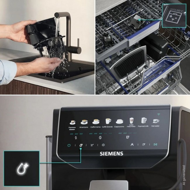 Siemens EQ500 iAroma TP553E07 15 bar espresso machine | Piano black