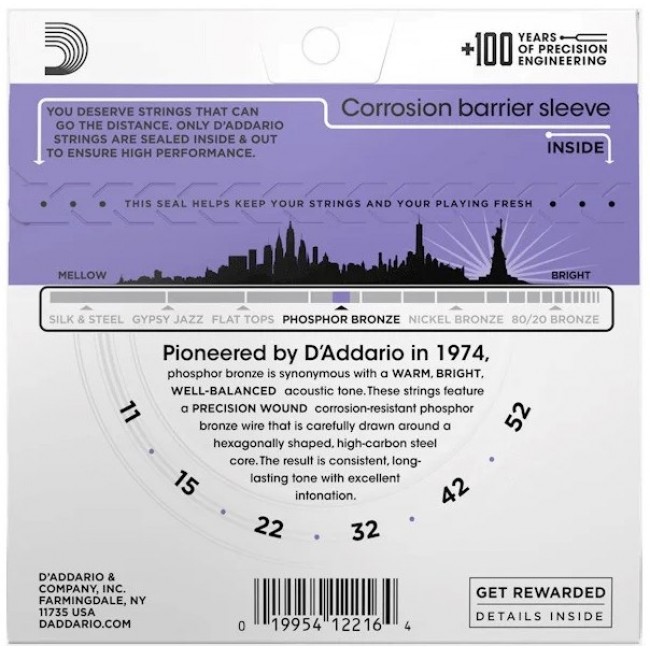 D'Addario EJ26 - acoustic guitar strings (11 52)