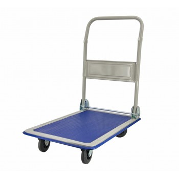 AW WAREHOUSE TROLLEY 4-WHEEL 150KG PLATFORM 73x47cm