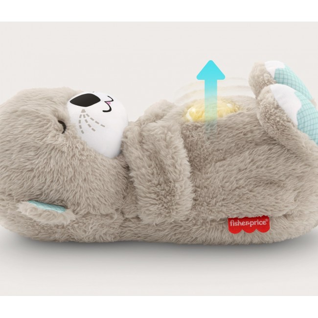 Fisher-Price Soothe 'n Snuggle Otter, Plush Baby Toy, Sound Machine with Breathing Motion