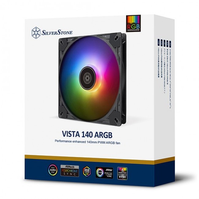 Silverstone VISTA 140 ARGB Motherboard Fan 14 cm Black 1 pc(s) Silverstone VISTA 140 ARGB Motherboard Fan 14 cm Black 1 pc(s)
