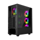 Gembird Fornax 4000 ARGB gaming ATX computer case, Midi Tower, backlight, Black Gembird Fornax 4000 ARGB gaming ATX computer case, Midi Tower, backlight, Black