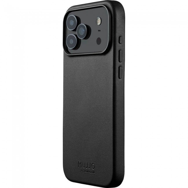 Mujjo Full Leather Case Case for iPhone 17 Pro Max black