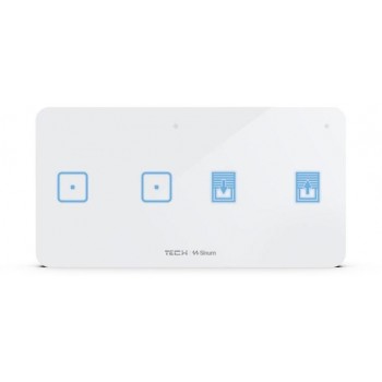 Wireless dual switch for lights and blinds white