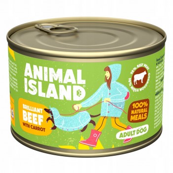 ANIMAL ISLAND Beef with carrots - wet dog food - 410 g