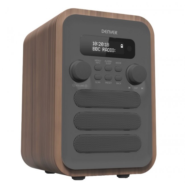 Denver DAB-48GREY radio Personal Digital Grey, Wood Denver DAB-48GREY radio Personal Digital Grey, Wood