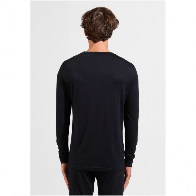 Odlo BL TOP crew neck l/s MERINO 200 men's T-shirt, size M, black Odlo BL TOP crew neck l/s MERINO 200 men's T-shirt, size M, black