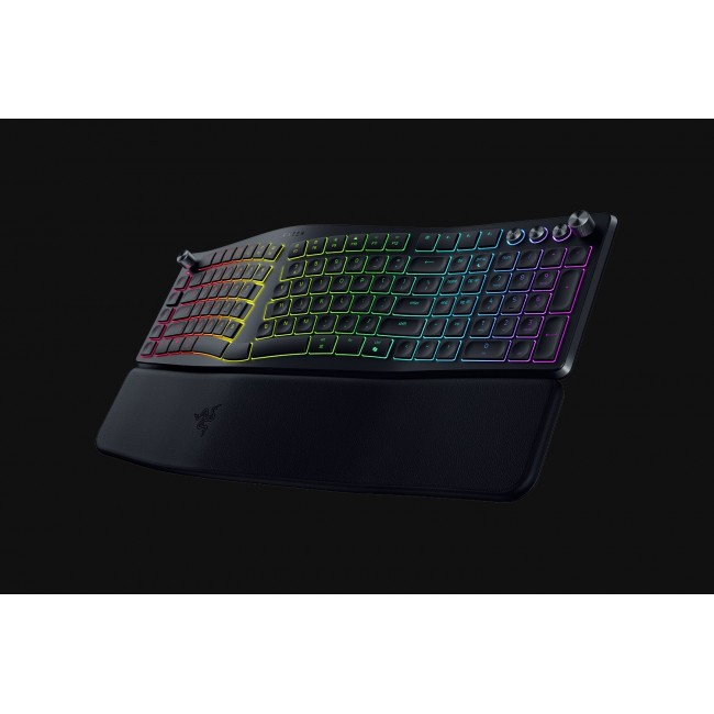 Razer Pro Type Ergo keyboard Universal USB + RF Wireless + Bluetooth QWERTY US English Black