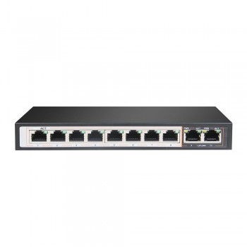 Extralink Switch PoE PERSES 8x Gigabit PoE/PoE+, 2x RJ45 Uplink Gigabit, 96W