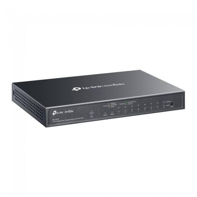 TP-Link Omada ES210GMP network switch Managed Gigabit Ethernet (10/100/1000) Power over Ethernet (PoE) Black TP-Link Omada ES210GMP network switch Managed Gigabit Ethernet (10/100/1000) Power over Ethernet (PoE) Black