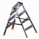 Krause Dopplo double-sided step ladder silver Krause Dopplo double-sided step ladder silver