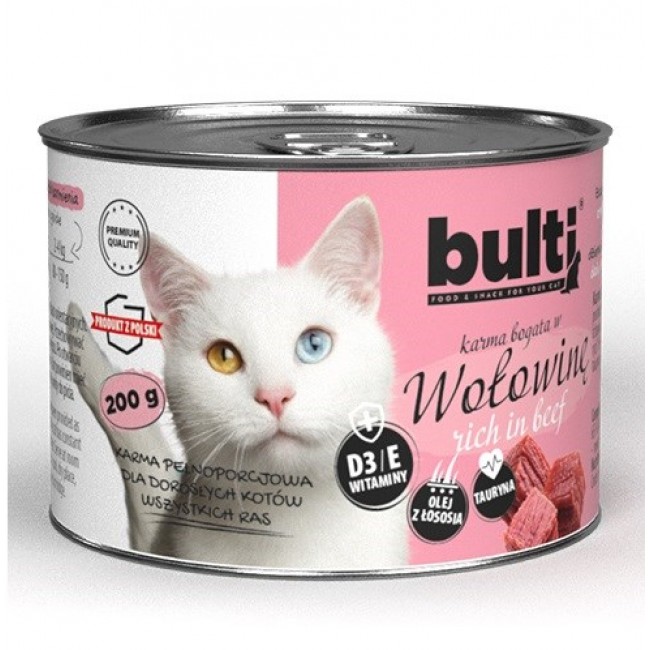 BULTI Rich in beef - wet cat food - 200g BULTI Rich in beef - wet cat food - 200g