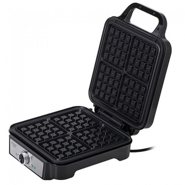 Adler AD 3083 waffle iron 4 waffle 1800 W Black, Silver Adler AD 3083 waffle iron 4 waffle 1800 W Black, Silver