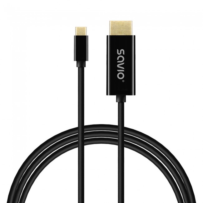 SAVIO CL-191 USB-C to HDMI Cable, 30Hz, 2m, plastic SAVIO CL-191 USB-C to HDMI Cable, 30Hz, 2m, plastic