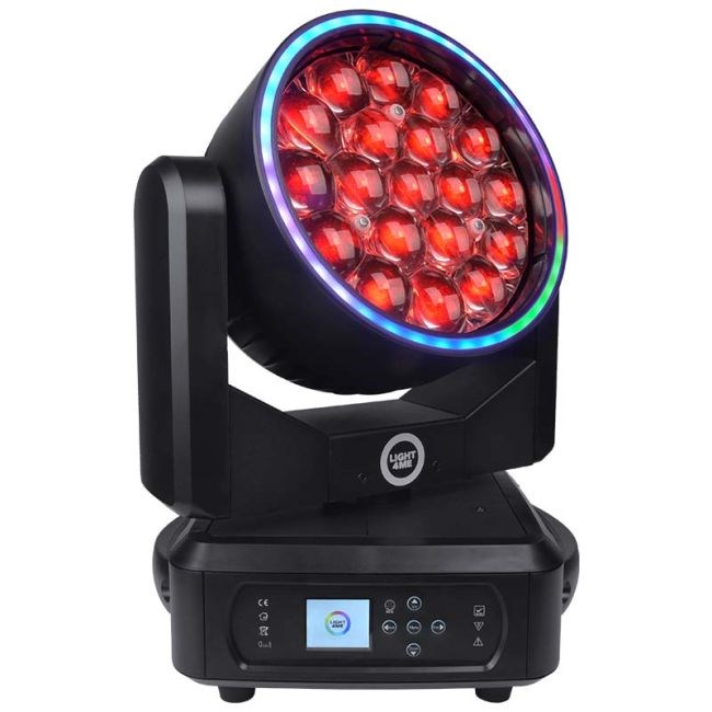 LIGHT4ME ZOOM WASH 19X15 RING LED Moving Head