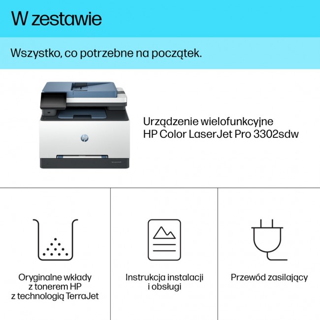 HP LaserJet Pro 3302sdw Wireless Multifunction Color Printer, Copier, Scanner Duplex