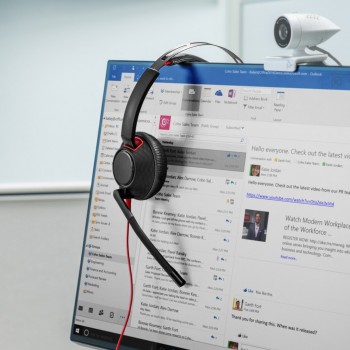 HP Poly Blackwire 5220 Stereo USB-C Headset +3.5mm Plug +USB-C/A Adapter