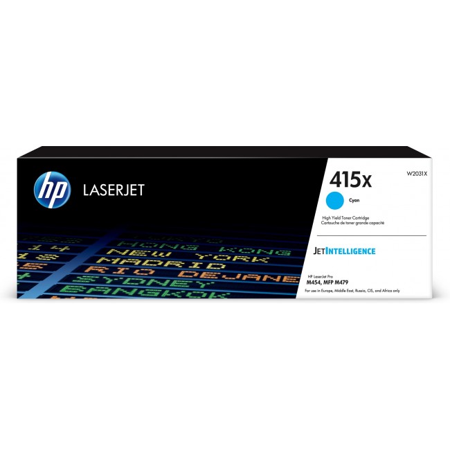 HP 415X High Yield Cyan Original LaserJet Toner Cartridge HP 415X High Yield Cyan Original LaserJet Toner Cartridge