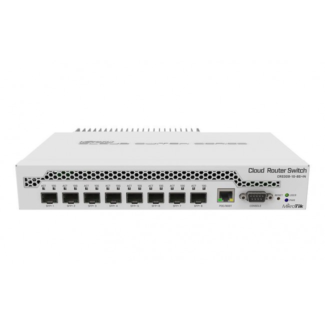 Mikrotik CRS309-1G-8S+ Managed Gigabit Ethernet (10/100/1000) Power over Ethernet (PoE) White Mikrotik CRS309-1G-8S+ Managed Gigabit Ethernet (10/100/1000) Power over Ethernet (PoE) White