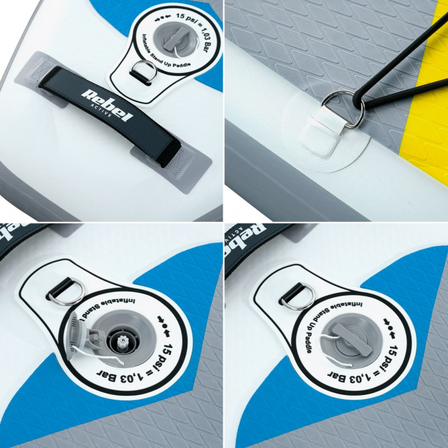 REBEL ACTIVE inflatable SUP board, 350x81x15cm, white REBEL ACTIVE inflatable SUP board, 350x81x15cm, white