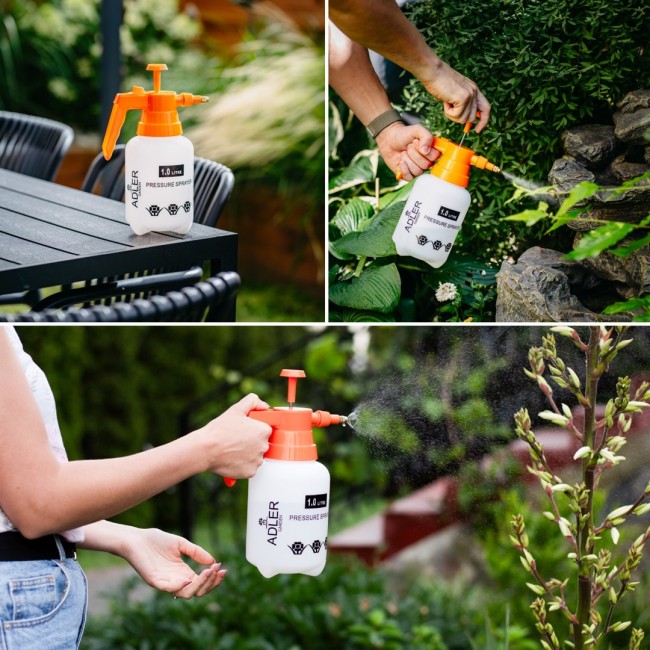 Pressure Sprayer ADLER AD 6811 manual 1L White, Orange
