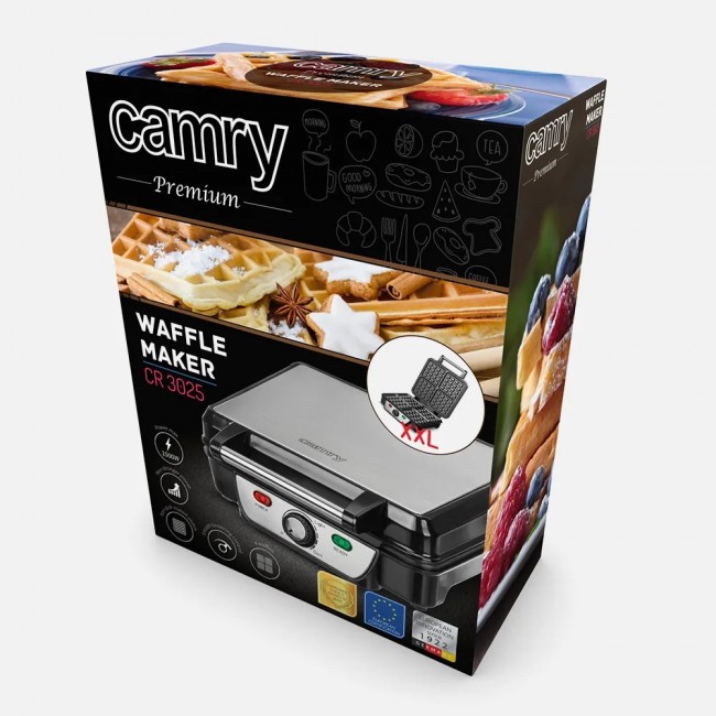 Fabrilamp P032CR3025 waffle iron 2 waffle(s) 1500 W Black, Nickel