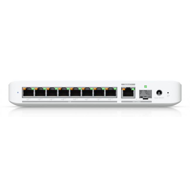 Ubiquiti USW-Flex-2.5G-8-PoE Switch | 8x 2.5GbE RJ45, 1x 10GbE SFP+, 196W