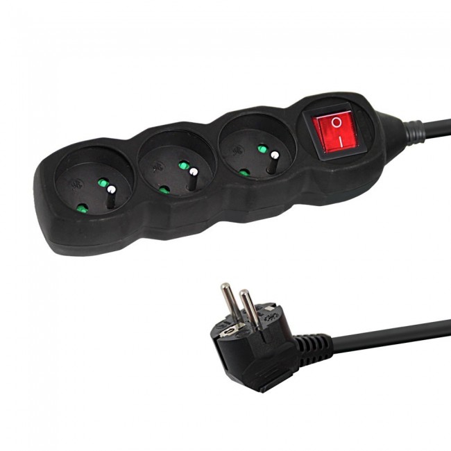 Esperanza ELK211K power extension 3 m 3 AC outlet(s) Indoor Black Esperanza ELK211K power extension 3 m 3 AC outlet(s) Indoor Black