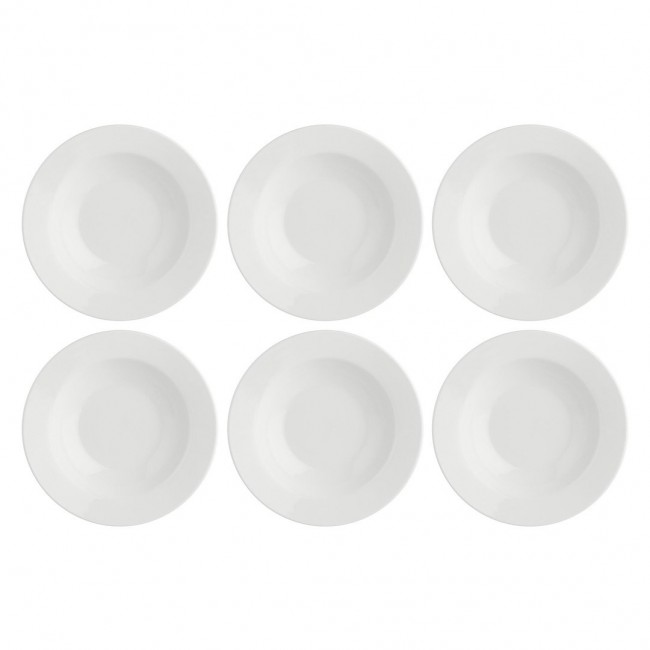 LA PORCELLANA BIANCA ESSENZIALE Set of 6 soup plates with rim 23 cm LA PORCELLANA BIANCA ESSENZIALE Set of 6 soup plates with rim 23 cm