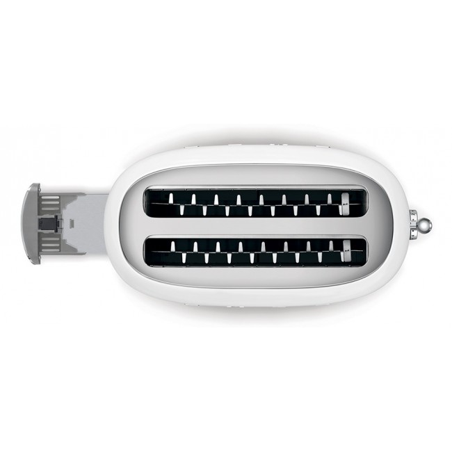 SMEG Toaster 2-slice 4-slot 50'Style White TSF02WHEU