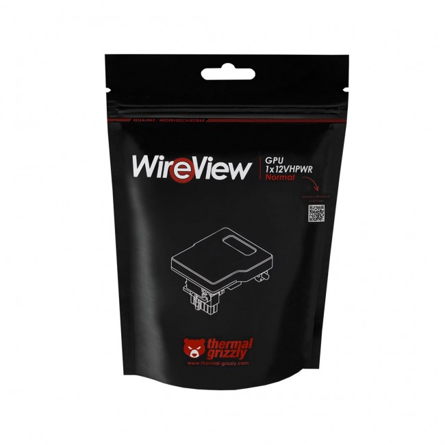 Thermal Grizzly | WireView | GPU 1x12VHPWR Reversed | Black | N/A Thermal Grizzly | WireView | GPU 1x12VHPWR Reversed | Black | N/A