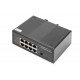 Digitus 7 Port Gigabit Ethernet Netzwerk PoE Switch, Industrial, Unmanaged, 1PD Port