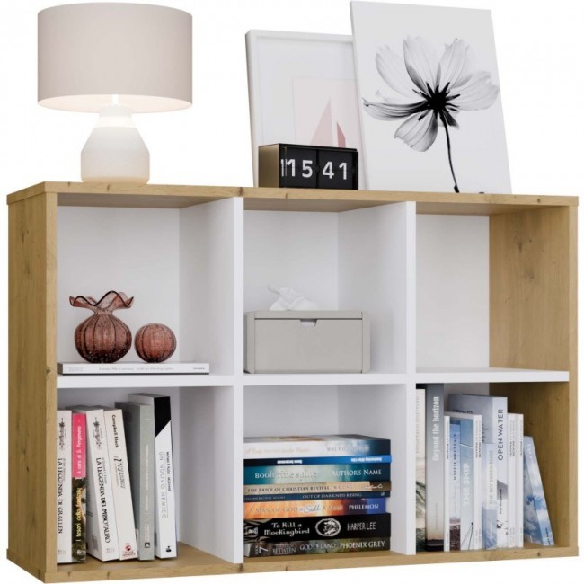 MALAX MINI 2X3 ARTISAN/WHITE BOOKCASE MALAX MINI 2X3 ARTISAN/WHITE BOOKCASE