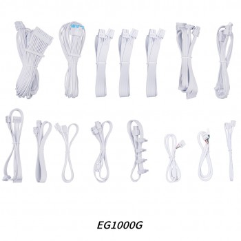 Lian Li EDGE GOLD 1000 80 PLUS Gold Power Supply, PCIe 5.1, ATX 3.1 - 1.000 Watt, white, incl. USB Hub