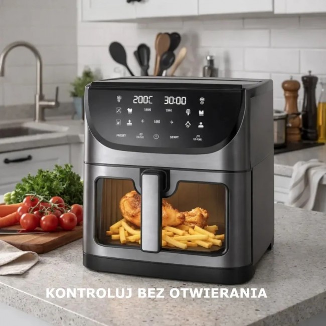 Extralink AIR FRYER FRYTKOWNICA BEZTLUSZCZOWA 8L 1800W 200 STOPNI