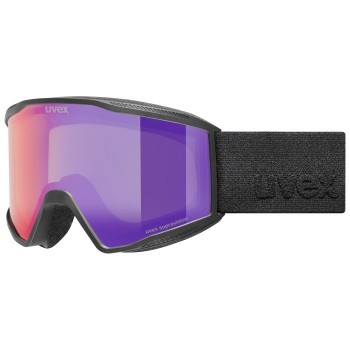 Uvex 5501822130 winter sport goggles Black Unisex Mirror Cylindrical(flat) lens