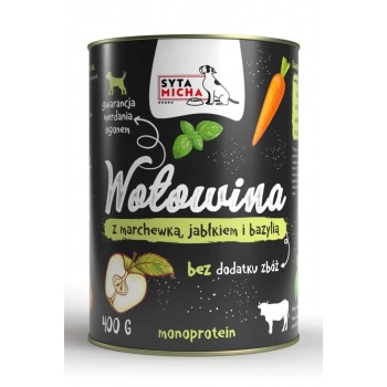 SYTA MICHA Beef with carrot, apple and basil - wet dog food - 400g