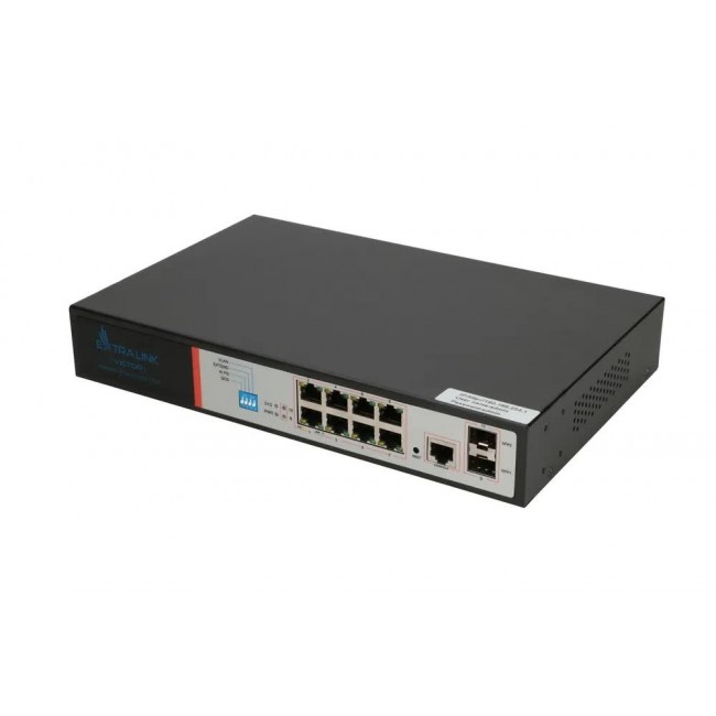 Extralink PoE Switch VICTOR 8x Gigabit PoE/PoE+, 2x SFP, 1x Console Port, 150W, Managed