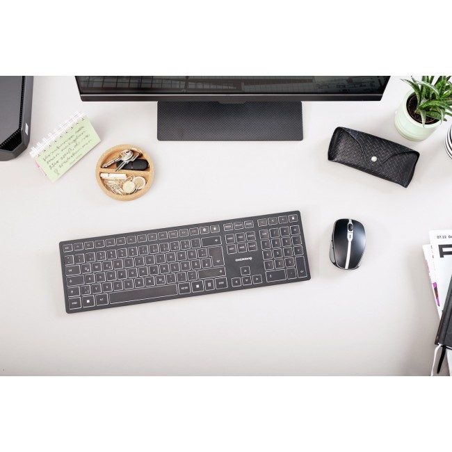 CHERRY KW 9100 SLIM keyboard Universal RF Wireless + Bluetooth QWERTZ German Black CHERRY KW 9100 SLIM keyboard Universal RF Wireless + Bluetooth QWERTZ German Black