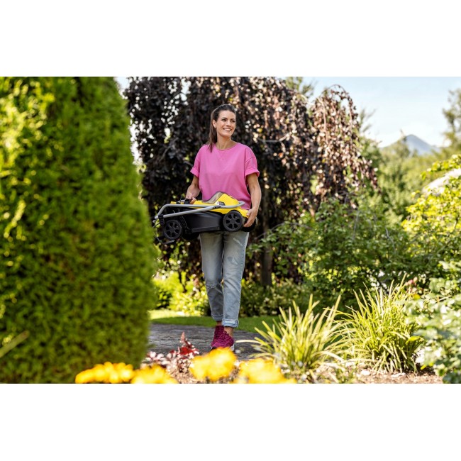Battery-powered lawnmower KARCHER LMO 2-18 (1.445-400.0) Black, Yellow