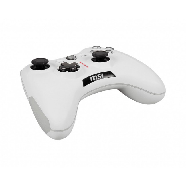 MSI FORCE GC20 V2 WHITE Gaming Controller 'PC and Android ready, Wired, adjustable D-Pad cover, Dual vibration motors, Ergonomic design, detachable cables'