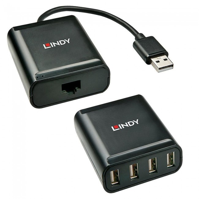 Lindy 60m 4 Port USB 2.0 Cat.6 Extender Lindy 60m 4 Port USB 2.0 Cat.6 Extender