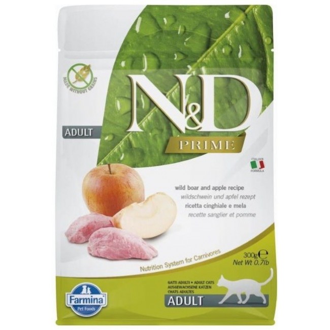 FARMINA N&D Prime Cat Boar and Apple Adult - dry cat food - 300 g