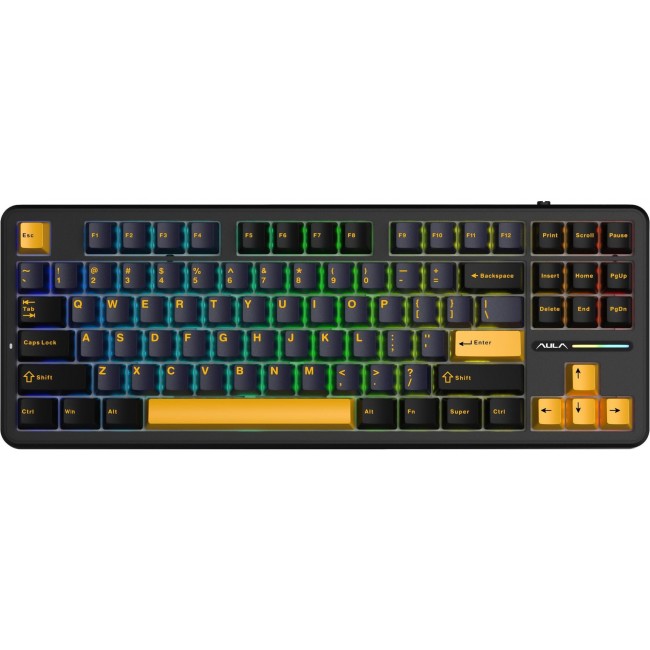 AULA Gasket F87 Thunder Black GrayWood RGB Keyboard