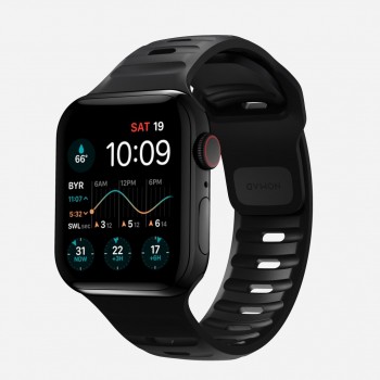 Nomad Sport Strap Band Black Aluminium, Rubber