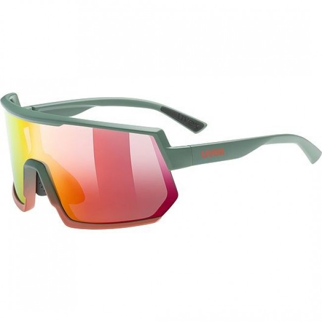 Uvex sportstyle 235 Multi-sport glasses Unisex Semi rimless Green, Red