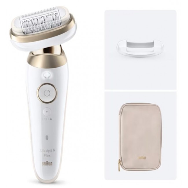 Braun Silk- pil 9 Silk pil 9 Flex 40 tweezers Gold, White