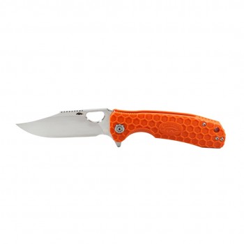 Honey Badger Clippoint Knife Medium Orange HB4074