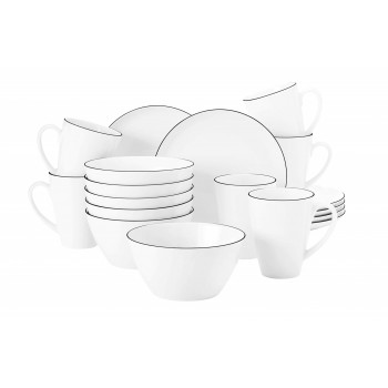 Breakfast set for 6 people SELTMANN LIDO BLACK LINE