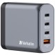Verbatim GNC-140 GaN Charger 140W with 2 x USB-C PD 140W / 1 x USB-C PD 20W / 1 x USB-A QC 3.0 (EU/UK/US) Verbatim GNC-140 GaN Charger 140W with 2 x USB-C PD 140W / 1 x USB-C PD 20W / 1 x USB-A QC 3.0 (EU/UK/US)